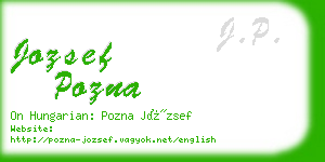 jozsef pozna business card